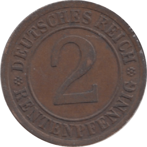 1923 GERMANY TWO PFENNIG - WORLD COINS - Cambridgeshire Coins
