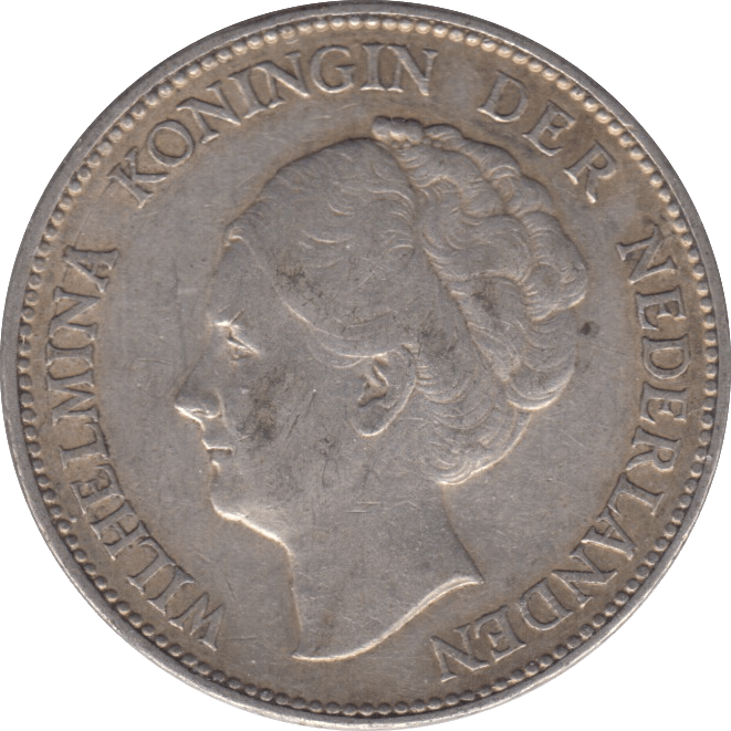 1923 SILVER 1 GUILDER NETHERLANDS - SILVER WORLD COINS - Cambridgeshire Coins