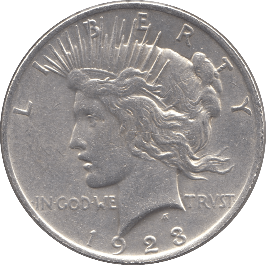 1923 SILVER PEACE DOLLAR USA 6 - SILVER WORLD COINS - Cambridgeshire Coins