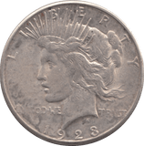 1923 SILVER PEACE DOLLAR USA - SILVER WORLD COINS - Cambridgeshire Coins