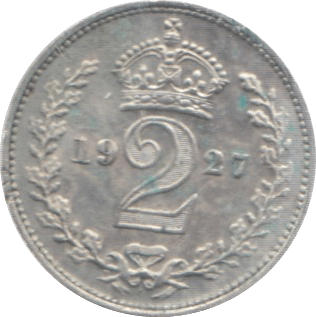 1927 MAUNDY TWOPENCE ( AUNC ) - Maundy Coins - Cambridgeshire Coins