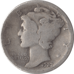 1927 USA SILVER DIME SAN FRANCISCO MINT - SILVER WORLD COINS - Cambridgeshire Coins