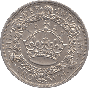 1929 CROWN ( AUNC ). WREATH - Crown - Cambridgeshire Coins