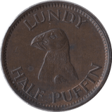 1929 HALF PUFFIN LUNDY - WORLD COINS - Cambridgeshire Coins