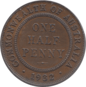 1932 AUSTRALIA HALF PENNY - WORLD COINS - Cambridgeshire Coins