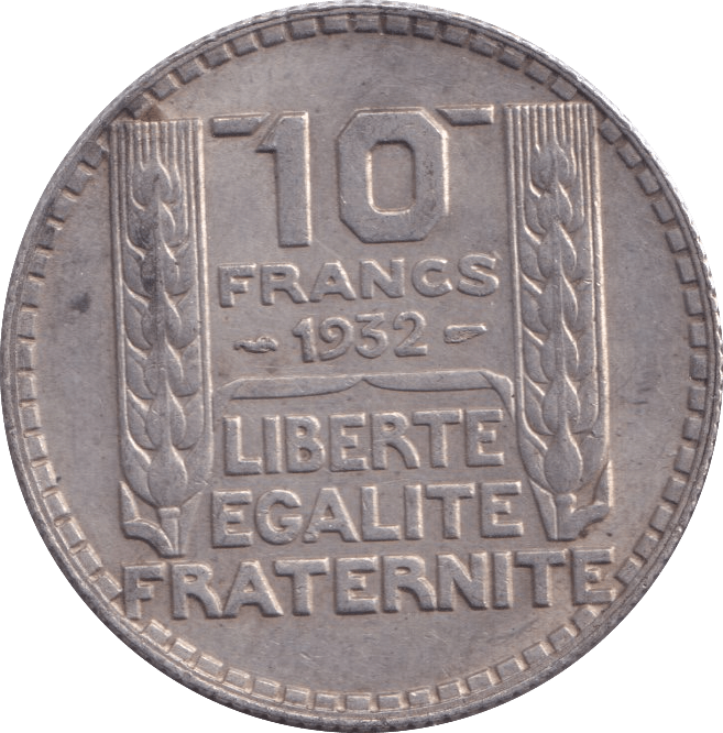 1932 SILVER 10 FRANC FRANCE - SILVER WORLD COINS - Cambridgeshire Coins