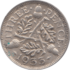 1933 THREEPENCE ( AUNC ) 2 - Threepence - Cambridgeshire Coins