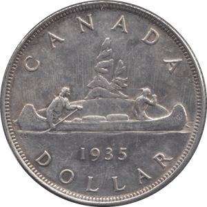 1935 CANADA SILVER ONE DOLLAR 10 - WORLD SILVER COINS - Cambridgeshire Coins