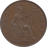 1935 PENNY ( AUNC ) 2 - Penny - Cambridgeshire Coins