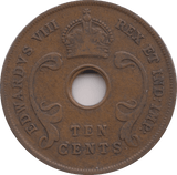 1936 10 CENTS EAST AFRICA - WORLD COINS - Cambridgeshire Coins