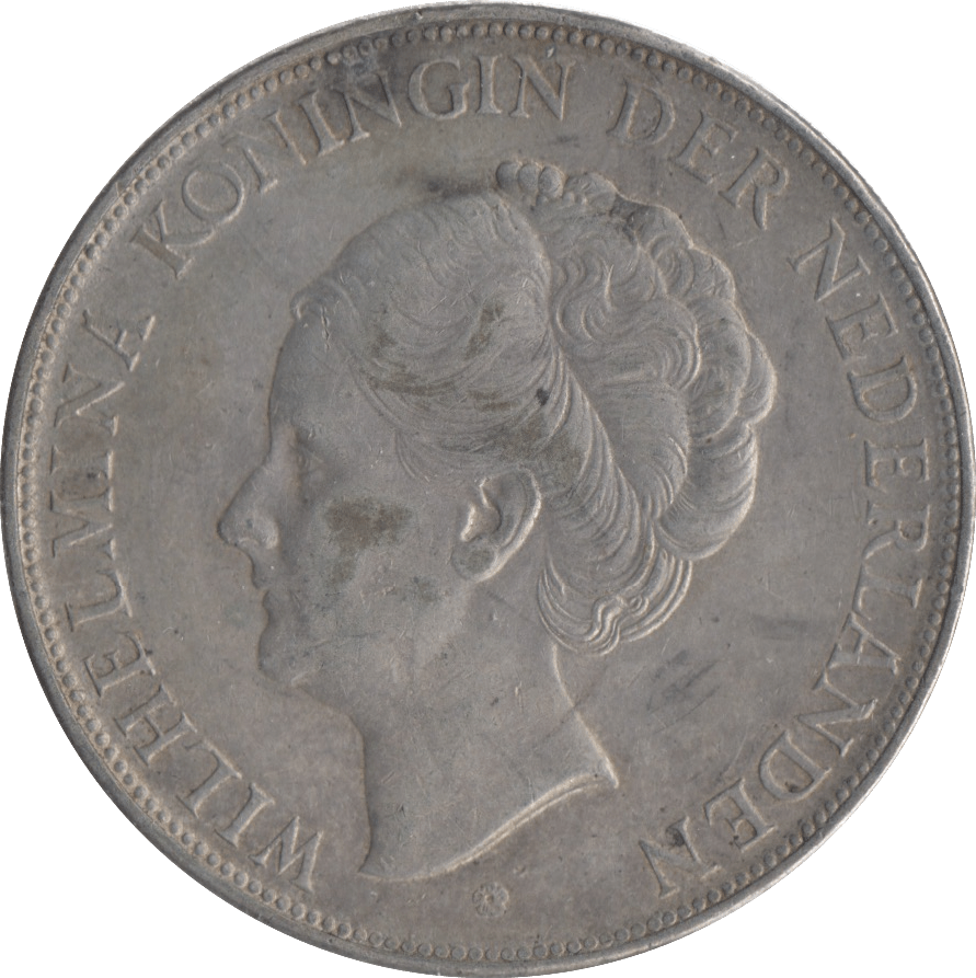 1937 SILVER 2 1/2 GUILDER NETHERLANDS - SILVER WORLD COINS - Cambridgeshire Coins