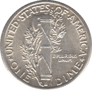 1937 SILVER ONE DIME USA - SILVER WORLD COINS - Cambridgeshire Coins