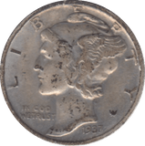 1937 USA SILVER DIME 10 CENTS - SILVER WORLD COINS - Cambridgeshire Coins