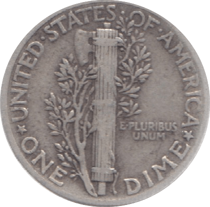 1939 SILVER DIME USA - SILVER WORLD COINS - Cambridgeshire Coins