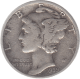 1939 SILVER DIME USA - SILVER WORLD COINS - Cambridgeshire Coins