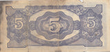 1940s 5 RUPEE BANKNOTE WWII BURMA JAPANESE OCCUPATION REF 566 - World Banknotes - Cambridgeshire Coins