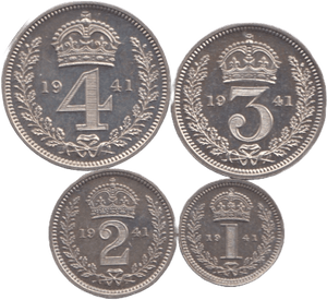 1941 MAUNDY SET GEORGE VI - Maundy Set - Cambridgeshire Coins