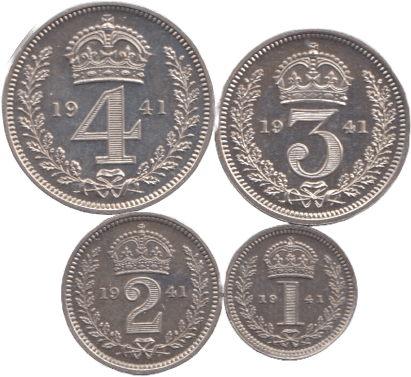 1941 MAUNDY SET GEORGE VI - Maundy Set - Cambridgeshire Coins