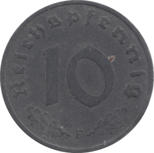 1942 GERMANY 10 PFENNIG - WORLD COINS - Cambridgeshire Coins