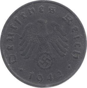 1942 GERMANY 10 PFENNIG - WORLD COINS - Cambridgeshire Coins