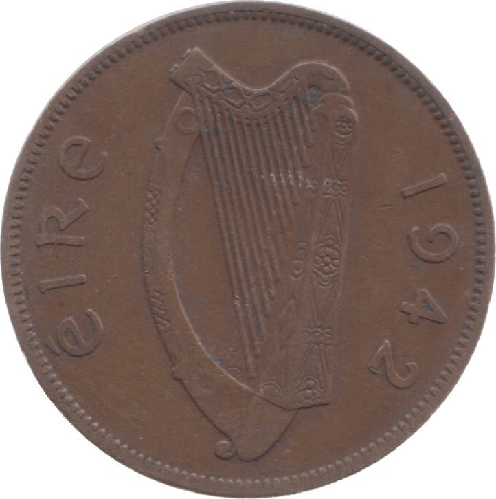 1942 IRELAND ONE PENNY - WORLD COINS - Cambridgeshire Coins