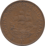 1942 PENNY SOUTH AFRICA - WORLD COINS - Cambridgeshire Coins