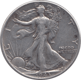 1943 SILVER HALF DOLLAR USA - SILVER WORLD COINS - Cambridgeshire Coins