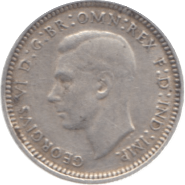 1944 AUSTRALIA SILVER THREEPENCE - SILVER WORLD COINS - Cambridgeshire Coins