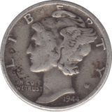 1944 SILVER 1 DIME USA - SILVER WORLD COINS - Cambridgeshire Coins