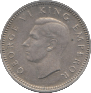 1944 SILVER 3 PENCE NEW ZEALAND - WORLD SILVER COINS - Cambridgeshire Coins