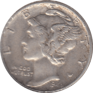 1944 USA SILVER DIME - SILVER WORLD COINS - Cambridgeshire Coins