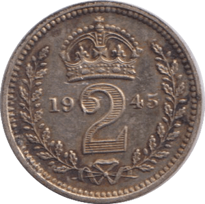 1945 TWOPENCE ( AUNC ) - Maundy Coins - Cambridgeshire Coins