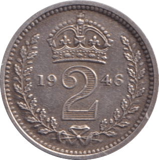 1946 MAUNDY TWOPENCE ( AUNC ) - MAUNDY TWOPENCE - Cambridgeshire Coins