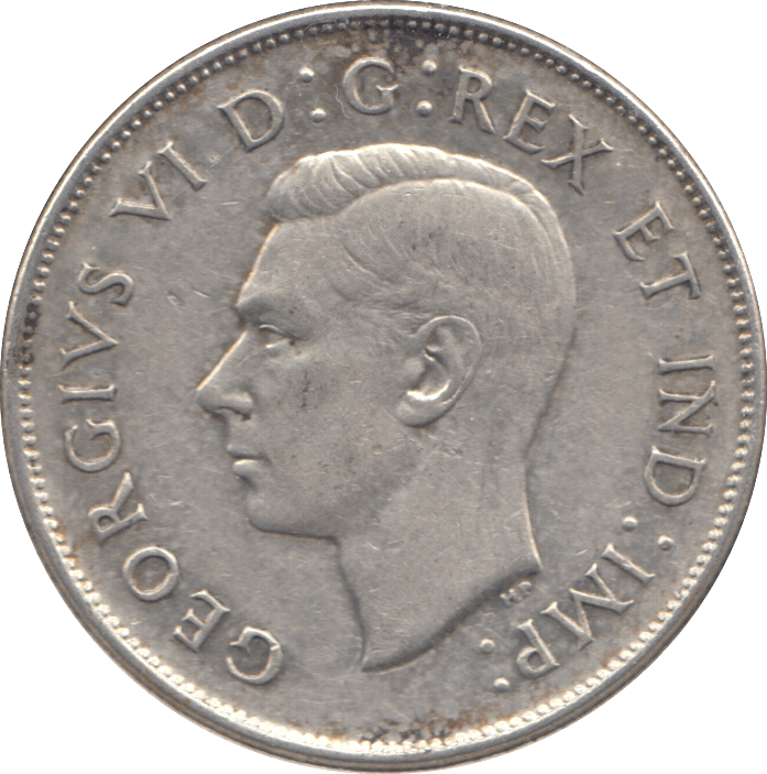 1947 SILVER FIFTY CENTS CANADA - WORLD SILVER COINS - Cambridgeshire Coins