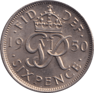 1950 SIXPENCE ( UNC ) - Sixpence - Cambridgeshire Coins