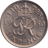 1950 SIXPENCE ( UNC ) - Sixpence - Cambridgeshire Coins