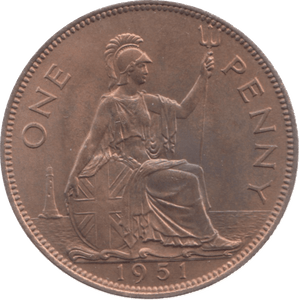 1951 PENNY ( UNC ) 11 - Penny - Cambridgeshire Coins