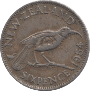 1954 SIXPENCE NEW ZEALAND - WORLD COINS - Cambridgeshire Coins