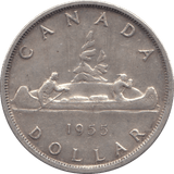 1955 SILVER ONE DOLLAR CANADA - WORLD SILVER COINS - Cambridgeshire Coins