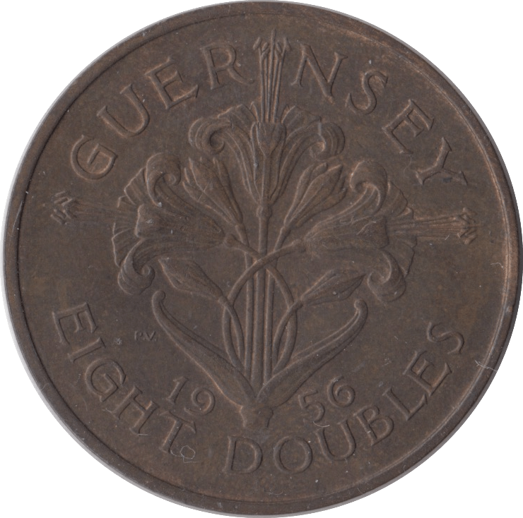 1956 8 DOUBLES GUERNSEY - WORLD COINS - Cambridgeshire Coins