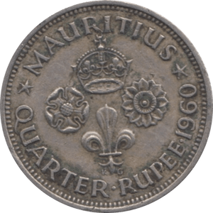 1960 MAURITIUS 1/4 RUPEE - WORLD COINS - Cambridgeshire Coins