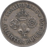 1960 MAURITIUS 1/4 RUPEE - WORLD COINS - Cambridgeshire Coins