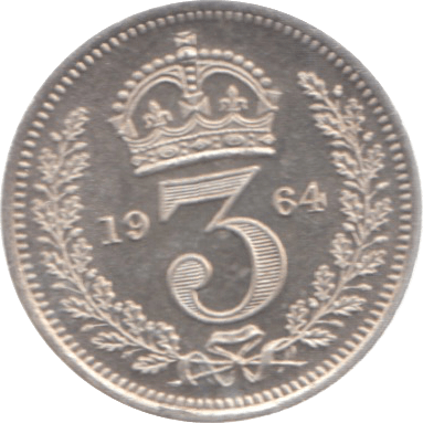 1964 MAUNDY THREEPENCE ( BU ) - Maundy Coins - Cambridgeshire Coins