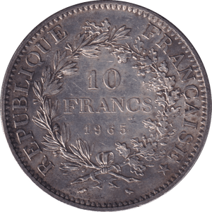 1965 SILVER 10 FRANC FRANCE - SILVER WORLD COINS - Cambridgeshire Coins