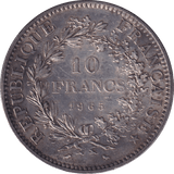 1965 SILVER 10 FRANC FRANCE - SILVER WORLD COINS - Cambridgeshire Coins