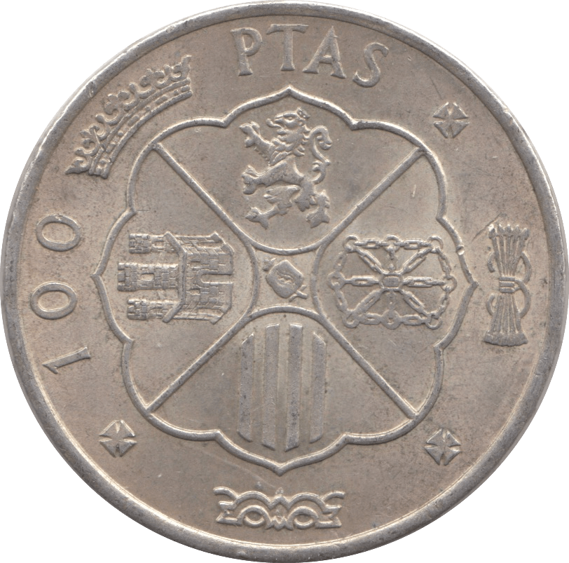 1966 SILVER 100 PESETAS SPAIN - SILVER WORLD COINS - Cambridgeshire Coins