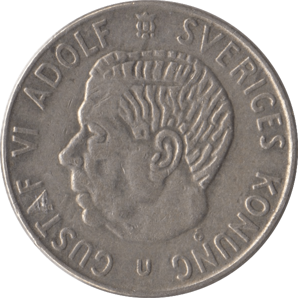 1966 SWEDEN ONE KRONER - WORLD COINS - Cambridgeshire Coins