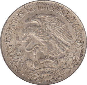 1968 25 PESO MEXICO - SILVER WORLD COINS - Cambridgeshire Coins