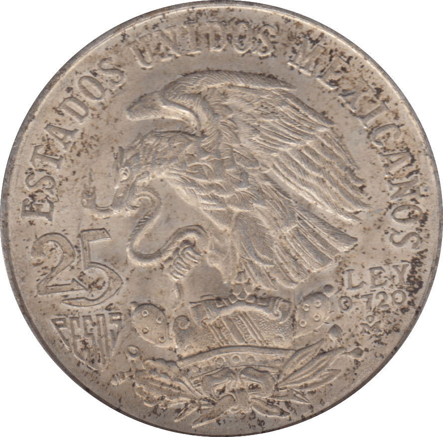 1968 25 PESO MEXICO - SILVER WORLD COINS - Cambridgeshire Coins