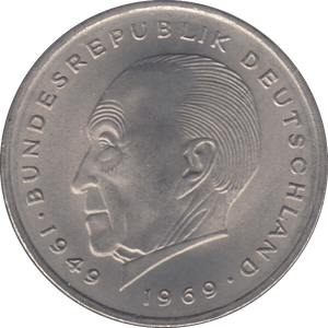 1969 2 DEUTSCHE MARK GERMANY - WORLD COINS - Cambridgeshire Coins